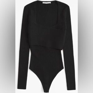 Abercrombie & Fitch Women's LuxeLoft Wrap Sweater Bodysuit